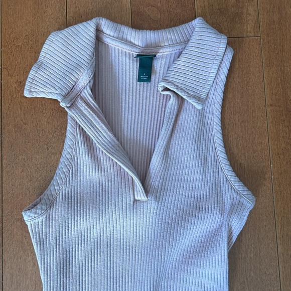 Light pink ribbed golf dress - Picture 3 of 4